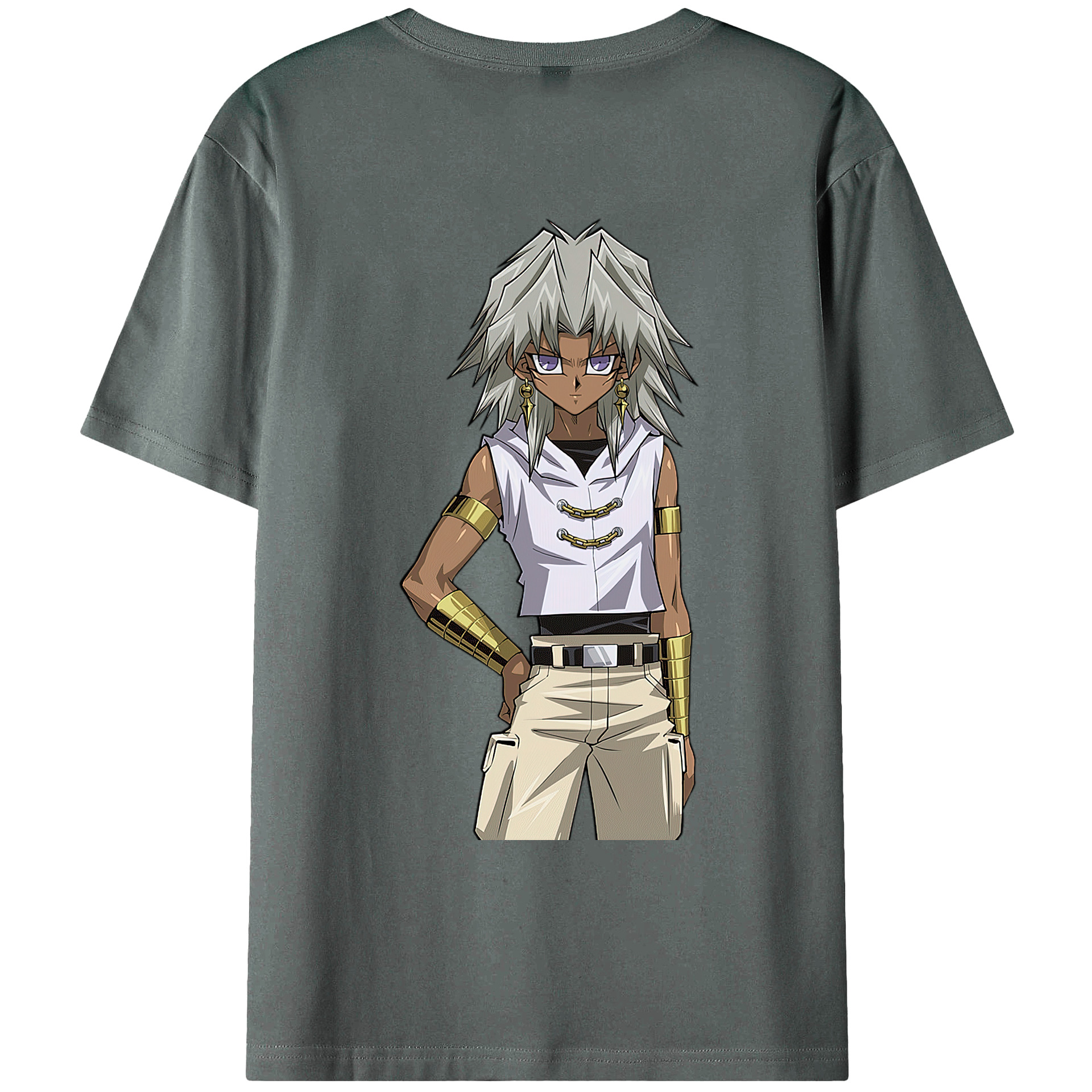 （画像用） 遊☆戯☆王 Yu-Gi-Oh! 綿100％ メンズ半袖Tシャツ（バックプリント） 通気性